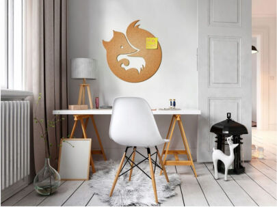 Nálepka s Dekoratívnym Korkom - Líška